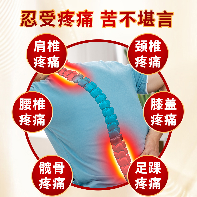 金牛万痛筋骨贴风寒引起肌肉拉伤关节疼痛软组织扭伤挫伤辅助治疗-图0