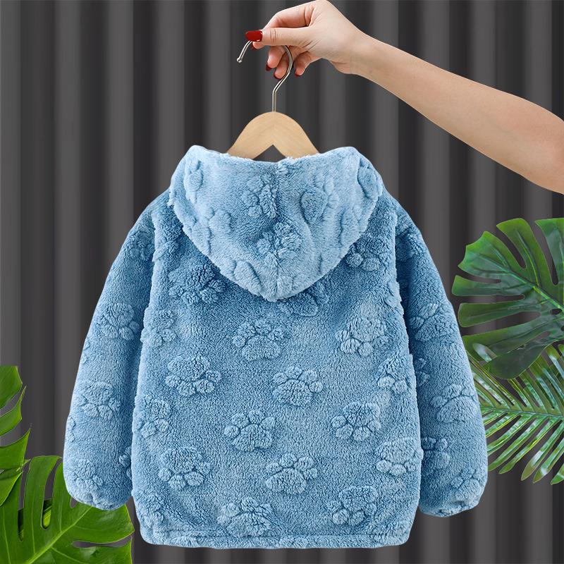 Thickened children's baby coveralls, women's anti-dirty eating bibs, male baby protective clothing, baby autumn and winter outer wear, foreign style reverse dressing