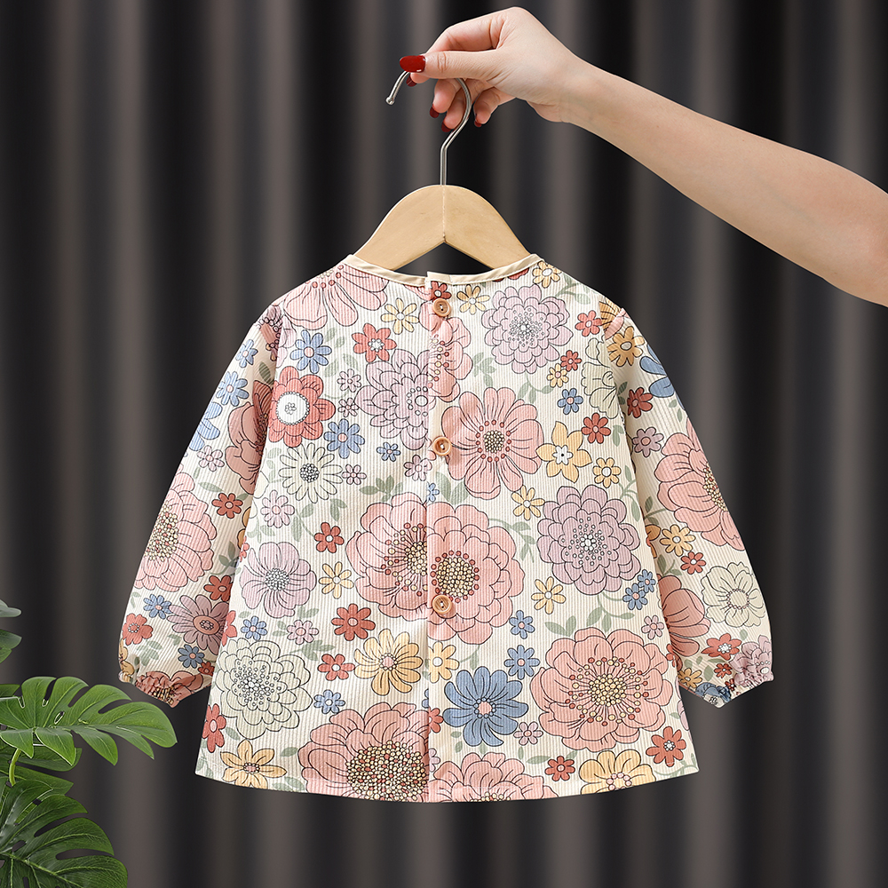 Children's smock, baby eating bib, waterproof corduroy