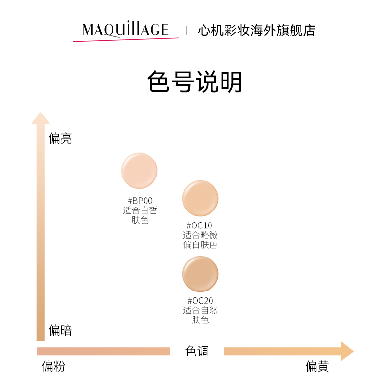 资生堂心机彩妆MAQuillAGE养肤粉底液持久不脱妆保湿遮瑕混油皮女