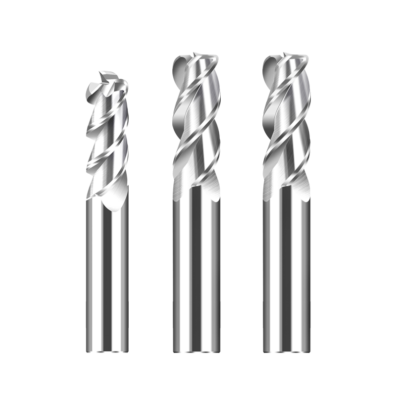 钨钢铝用铣刀合金圆鼻铣刀铝合金专用立铣刀JEAA55度平底3刃铣刀 - 图0