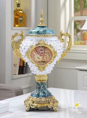 欧式花瓶高档客厅插花花器家居装饰品餐桌欧式创意玄关摆件高级感