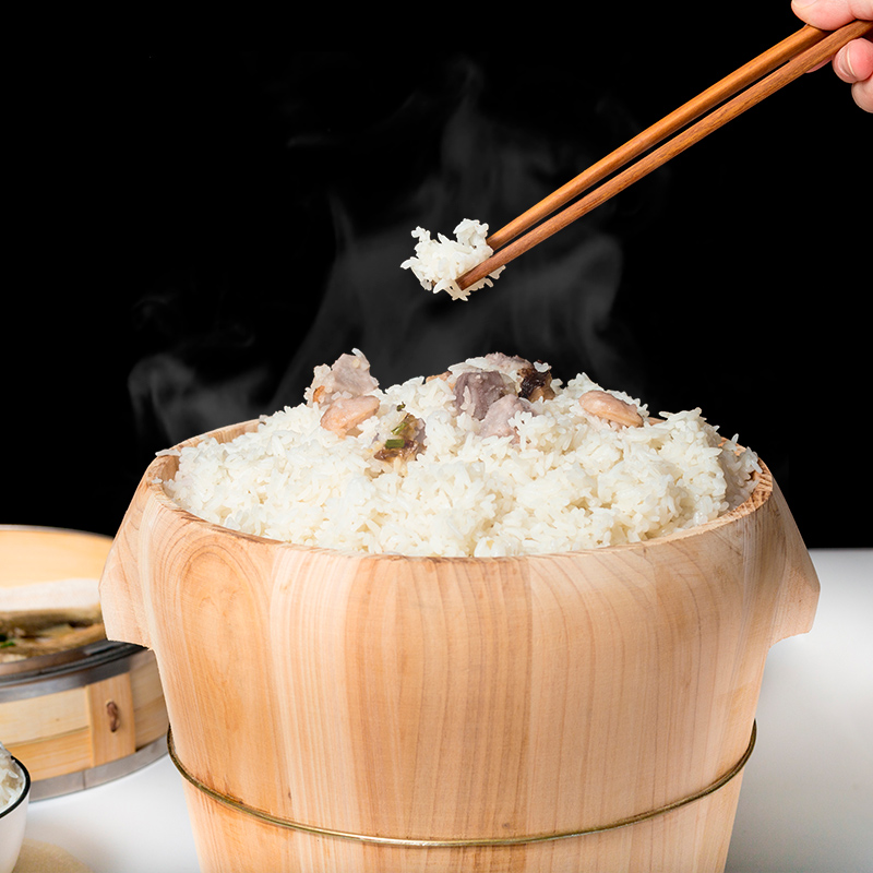 蒸天福杉木厨房大小饭桶蒸饭木桶蒸米饭神器餐厅饭甑子蒸笼竹家用 - 图3