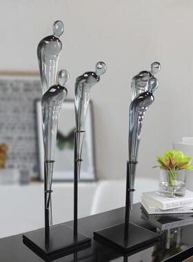 现代极简轻奢电视柜接待台玄关柜雕塑摆件室内装饰品办公室陈设品