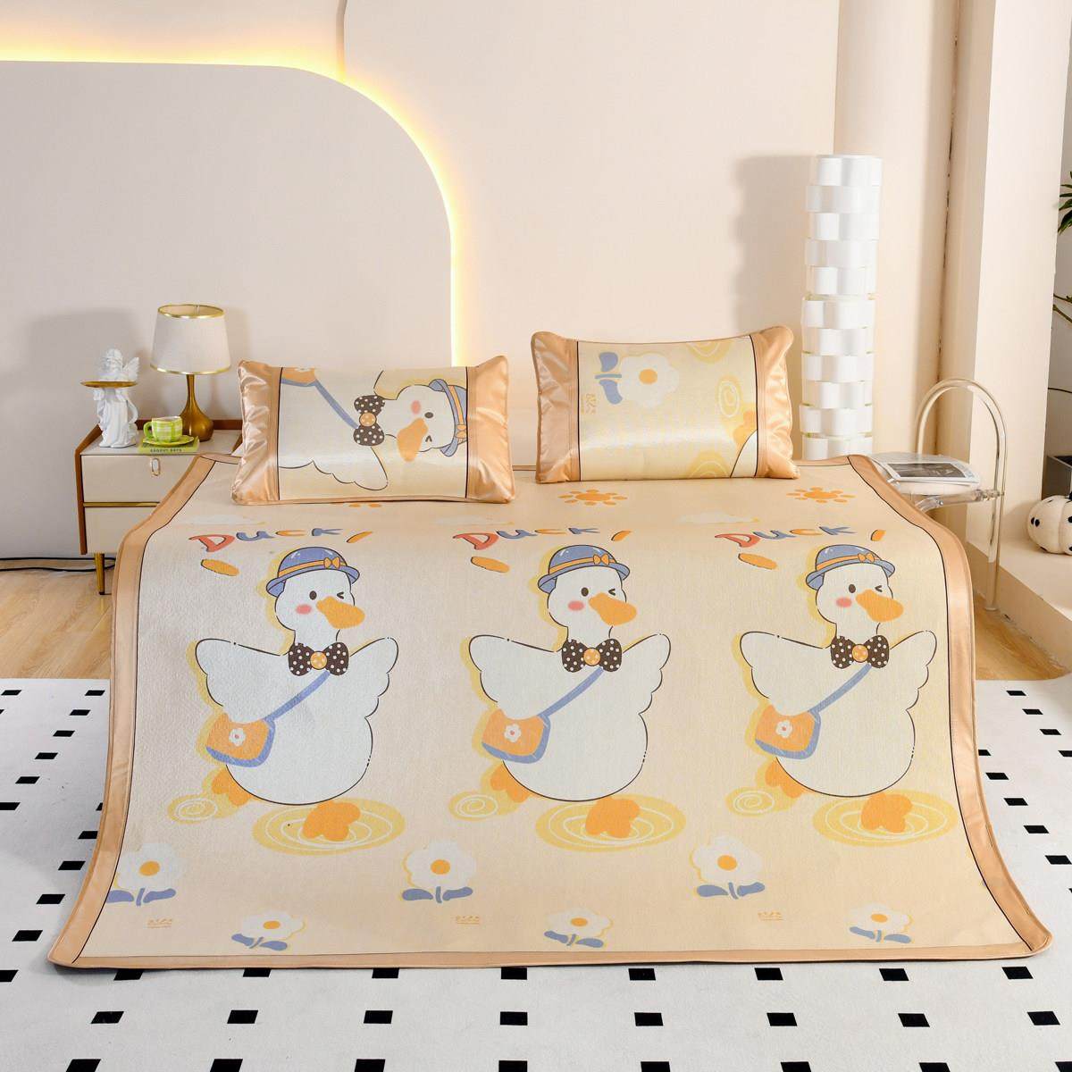 可定制夏季冰丝席双面加厚藤席折叠学生宿舍空调软席子卡通凉席新,淘宝优惠券,粉丝福利购,淘宝优惠卷