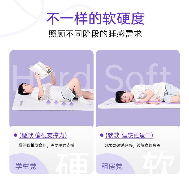 【宿舍床垫】巢物学生宿舍租房榻榻米记忆棉睡垫地铺海绵薄垫qrua - 图1