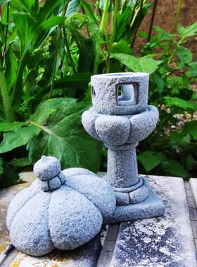 陶瓷紫砂三坛映月砂岩灯塔干景观高灯塔饰品微景观装饰饰品