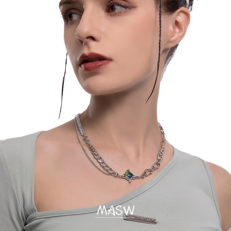 masw麻秀原创设计浮生梦彩色风颈链 麻秀项链