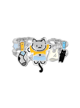 MASW萌趣可爱猫咪戒指礼物情侣