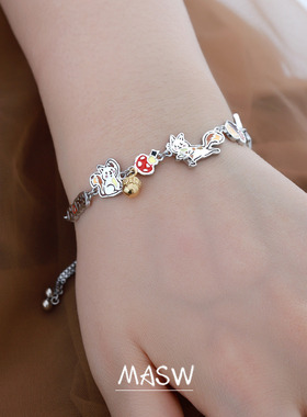 MASW麻秀森系可爱精灵小松鼠手链