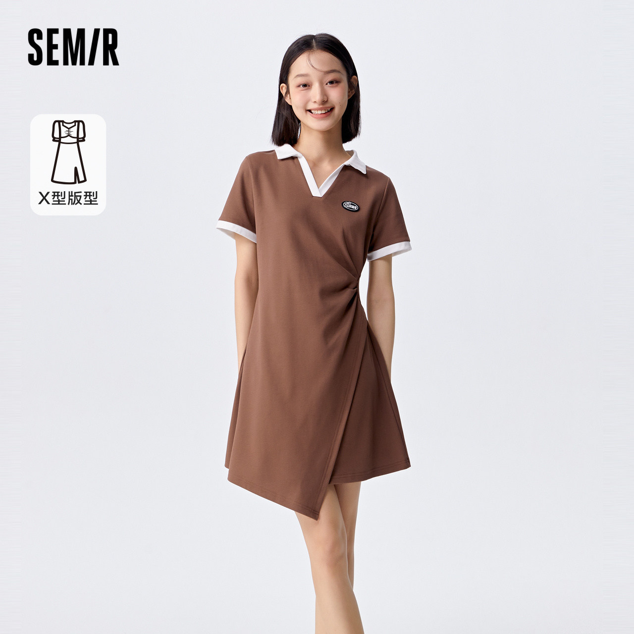 [商场同款]森马连衣裙修身收腰短裙 森马盛旷连衣裙