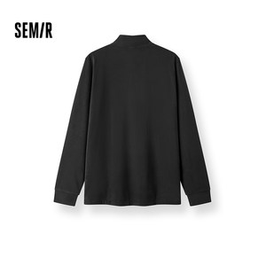 森马长袖T恤男高领发热打底衣轻薄摇粒绒2025冬新款内搭上衣纯色