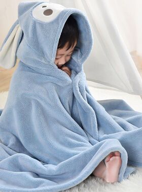 卡通儿童浴巾带帽斗篷男