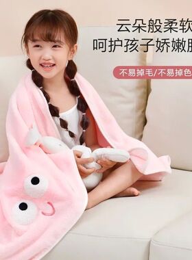 婴儿洗澡浴巾超柔吸水不