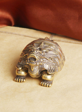 黄铜龙龟镇宅家居摆设办公室风水