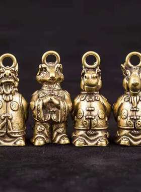 圆明园全套纯铜兽首中国风