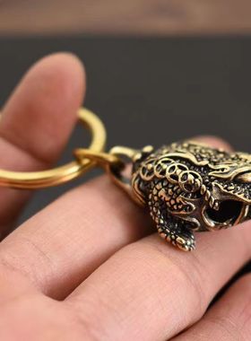 黄铜三足金蟾铃铛摆件手工钥匙扣手把件吊坠汽车钥匙挂件礼品礼物