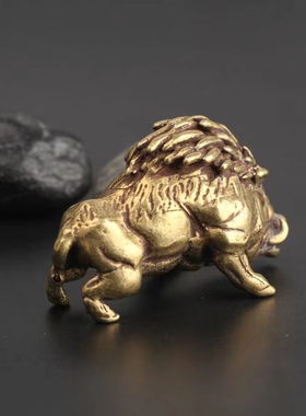 复古做旧纯铜野猪工艺品