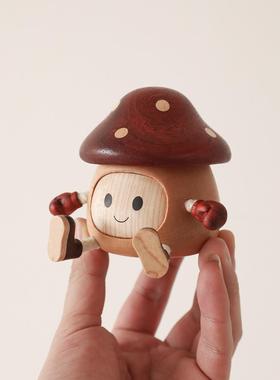 采购产品木制蘑菇，柿子和大蒜，可爱的实木创意装饰品，给女朋友