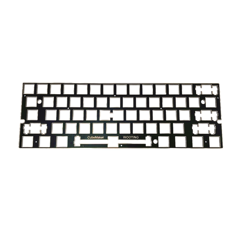 Wooting 60v2定位板pc  pom  fr4  黑色沉金定位板送螺丝柱v1兼容 - 图0