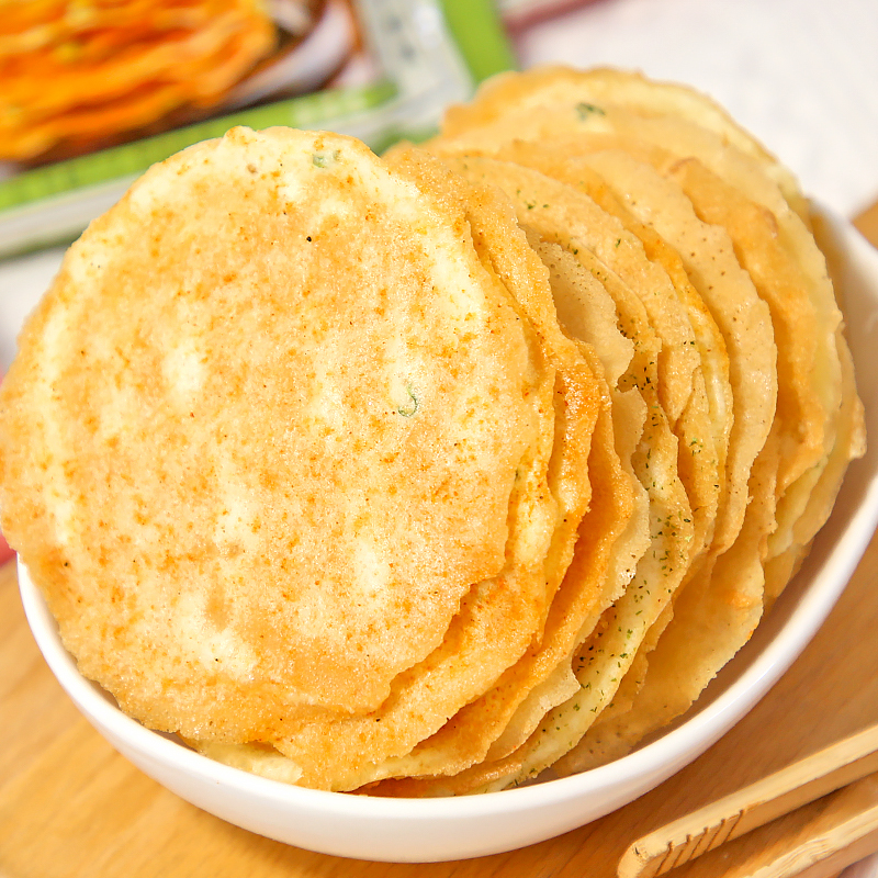 波浪佳香煎薄脆饼干海苔原味小包装整箱早餐休闲办公室零食小吃 - 图1