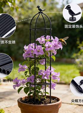 阳台花架铁线莲爬藤架欧式花支架月季爬藤架蔷薇防倒架园艺爬藤架