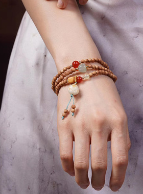 俏喵爪款DIY芭比檀香手链念珠厂家批发规格0.4男女民族风装饰首饰