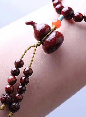 小葫芦款DIY小叶紫檀手链厂家批发规格0.6×108颗男女文玩念珠