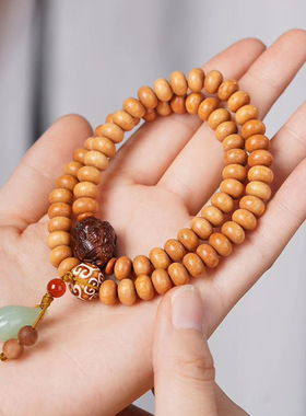 小财主款DIY芭比檀香算盘珠手链首饰厂家规格0.6男女念珠单圈装饰