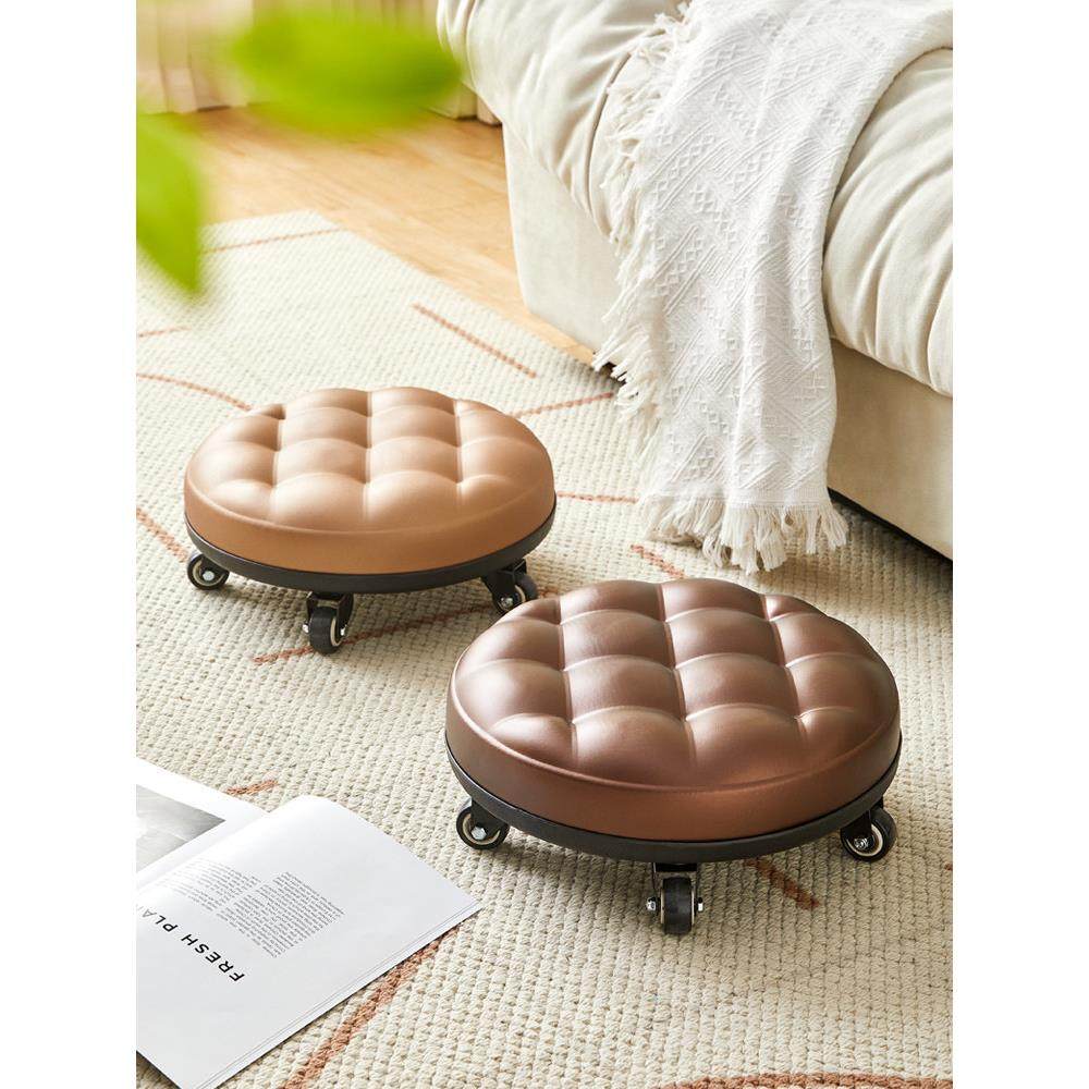 家用美缝凳子滑轮矮凳带轮小凳子带娃儿童学步凳可移动换鞋凳圆凳,淘宝优惠券,粉丝福利购,淘宝优惠卷