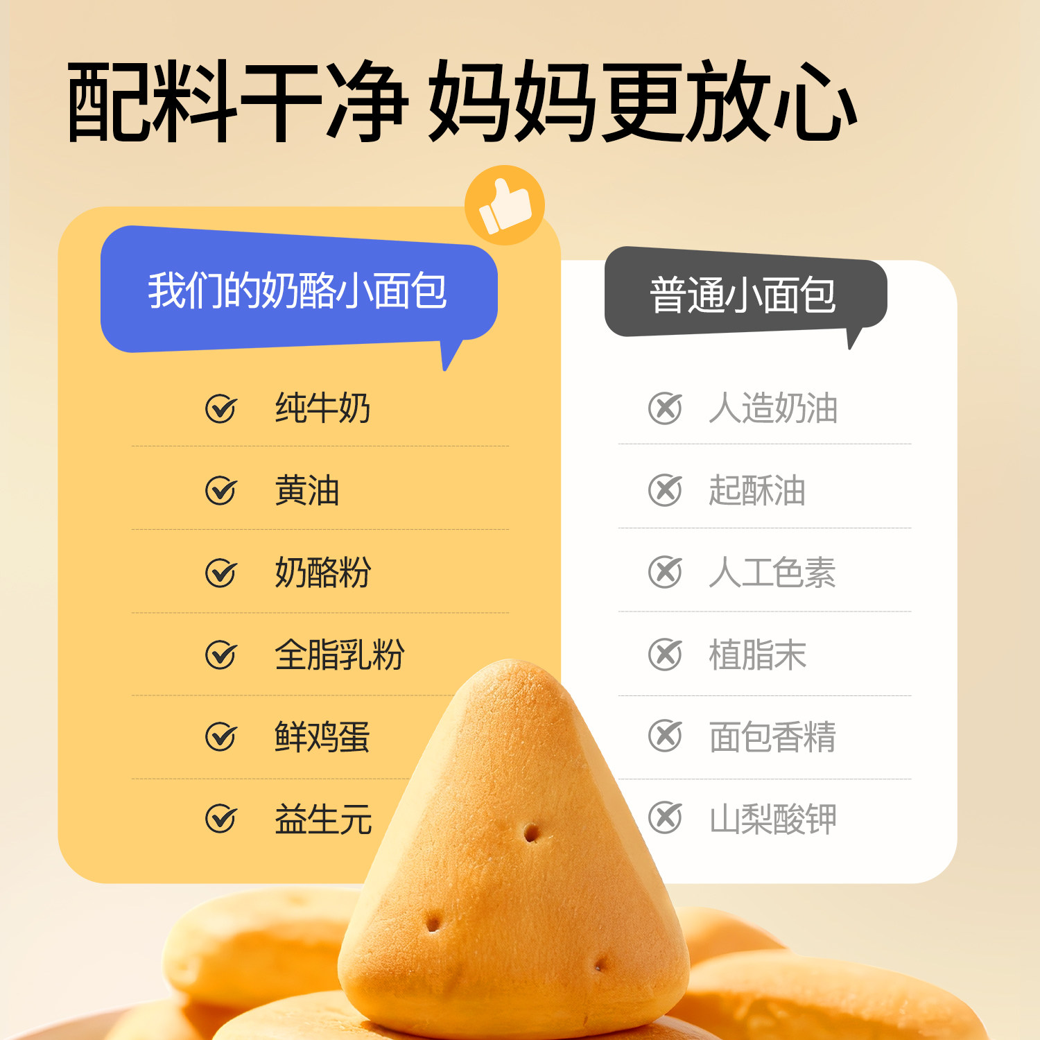 【胡可推荐】奶酪博士高钙奶酪儿童面包0添加防腐剂宝宝营养早餐