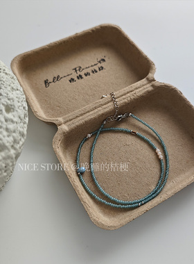 五折清仓「克什米尔的风」民族风天然石哑光串珠项链高级感颈链