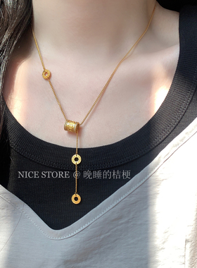 晚睡的桔梗|小蛮腰沙金项链