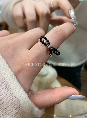 晚睡的桔梗I珍珠项链戒指套装