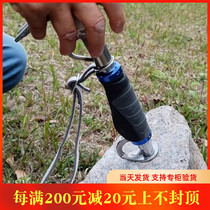 Foreign trade DIY with sleeves Climbing Rock Climbing Rescue Rock Hammer Creek Drop Hammer with Magnetic Hammerhead 650 gr Sheep Hammer Probing Cave Hammer