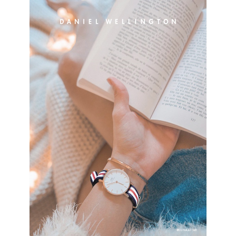 Danielwellington 丹尼尔惠灵顿dw手表女 32mm织纹女表手镯套装