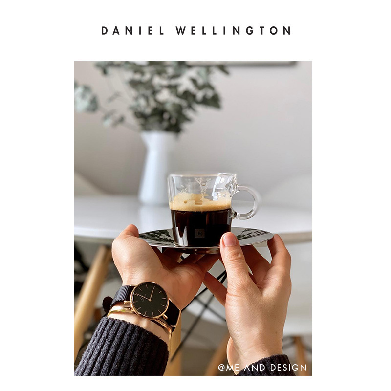 Danielwellington 丹尼尔惠灵顿dw女表手环 32mm织纹手表手镯套装