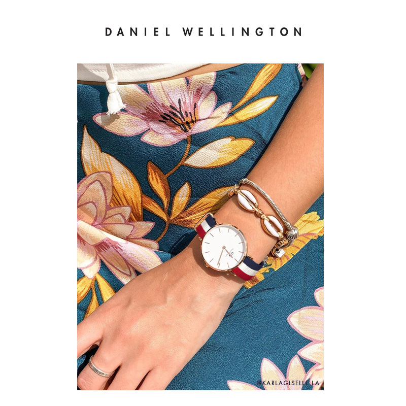 Danielwellington 丹尼尔惠灵顿dw手表女 32mm女表女生织纹石英表