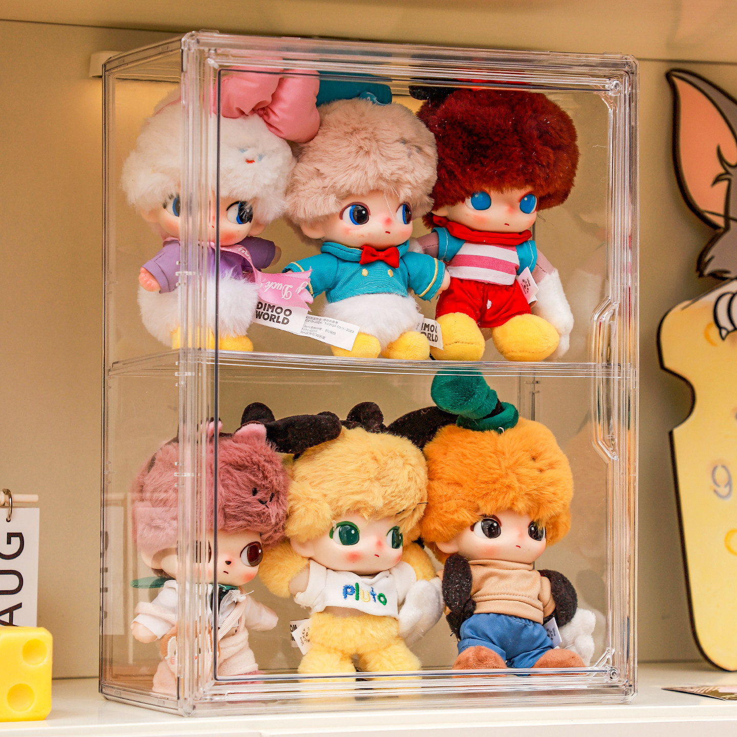 dimoo展示盒亚克力挂件收纳盒装星星人拉布布搪胶娃娃全透明娃柜,淘宝优惠券,粉丝福利购,淘宝优惠卷