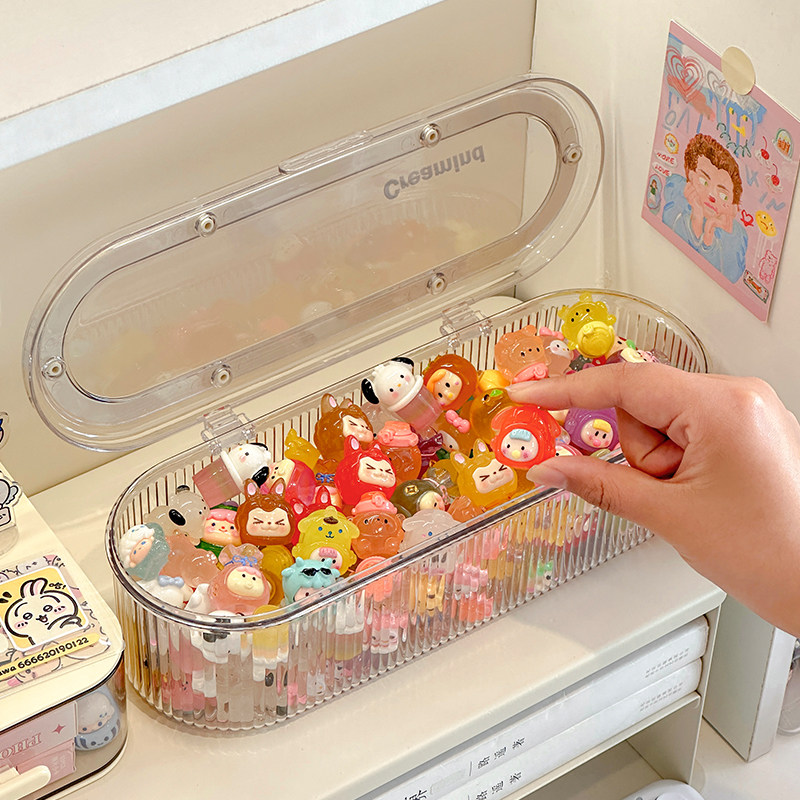 萌粒收纳盒泡泡玛特小摆件展示架亚克力透明盒积木玩偶食玩防尘罐,淘宝优惠券,粉丝福利购,淘宝优惠卷