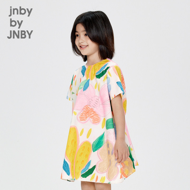 江南布衣童装短袖A型连衣裙舒适可爱折扣女童jnbybyjnby