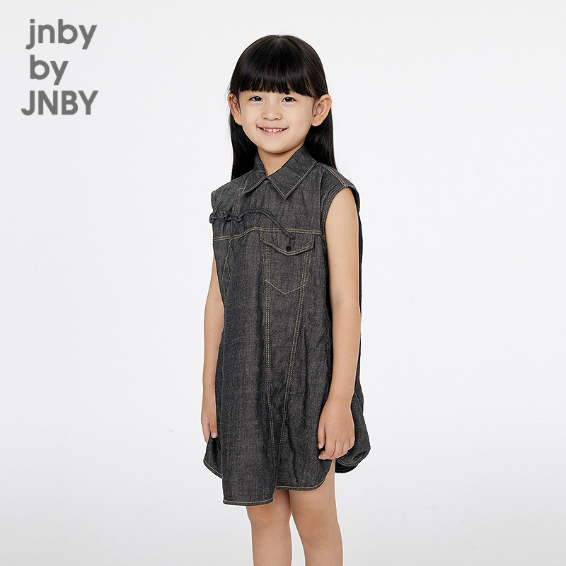 江南布衣童装牛仔无袖连衣裙日常甜美25夏女童jnbybyjnby