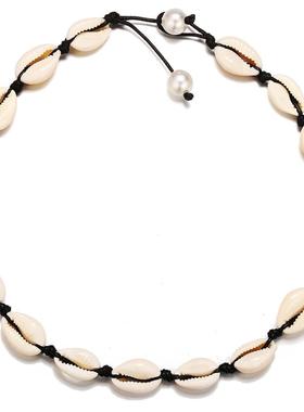ins necklace women shell necklace 简约珍珠颈炼女项炼网红