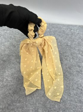 出口欧美飘带式发圈碎花新款头绳丝巾发绳发带大肠皮筋头饰女