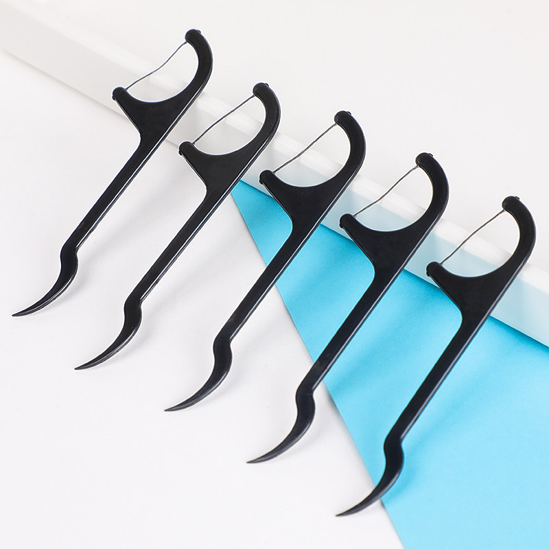 冰清50支牙线棒剔牙线竹炭便携牙线 冰清洗护牙线/牙线棒