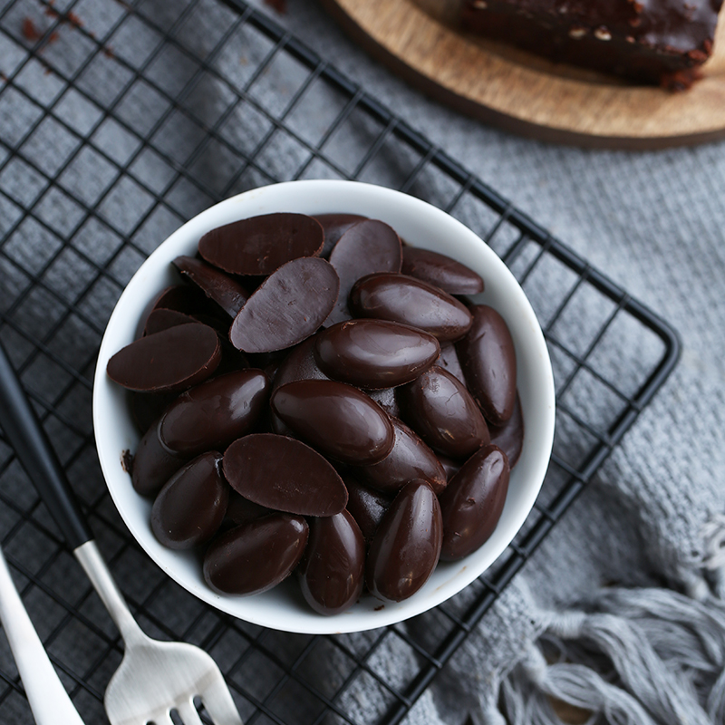 古缇思百分百纯可可脂100黑白巧克力币豆块生烘焙原料大袋散装1kg - 图3