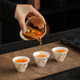Suet-fat jade portable travel tea set, one pot and three cups