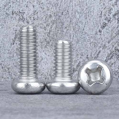 M4M3圆头机丝304不锈钢PM盘头机牙螺丝锣丝*3x4x5x7x9x10x12x16mm - 图1