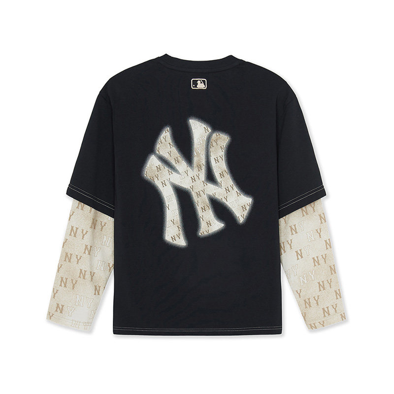 MLB儿童官方男女童复古潮奢背标凉感老花假两件T恤26春季新品,淘宝优惠券,粉丝福利购,淘宝优惠卷