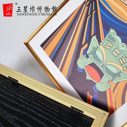 三星堆博物馆文创装饰画创意礼物送朋友领导旅游纪念品摆件挂画 - 图2